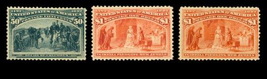 , vlh, 2008 certificate PSE states, it is genuine unused, og., previously hinged. Sharp color, centered F-VF. (Photo) 200.00 1079 (239) 30 Orange brown 1893 issue.