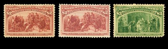 , 2008 PFC and PSE certificate states, it is genuine unused, og., previously hinged. Deep rich color, centered VF. (Cover Photo) 425.00 1081 (241) $1.00 Salmon 1893 issue.
