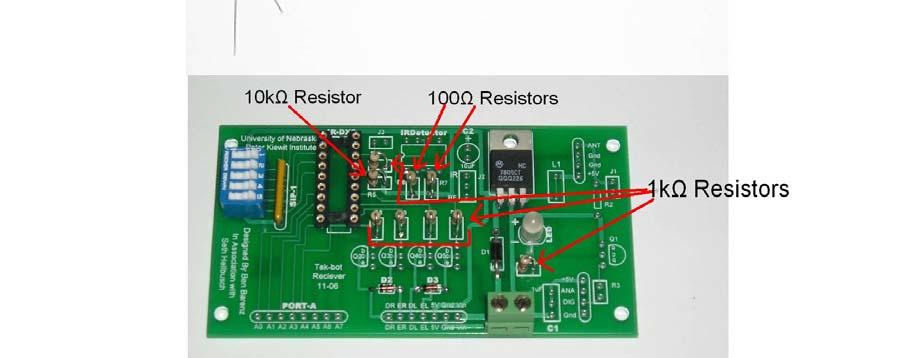 resistors will be
