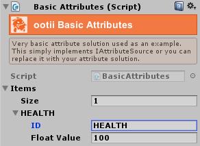 Basic Attributes While we could have simply stored the health attribute inside the Actor Core, I wanted to make sure we were modular enough to support RPG assets that may be managing the attributes.