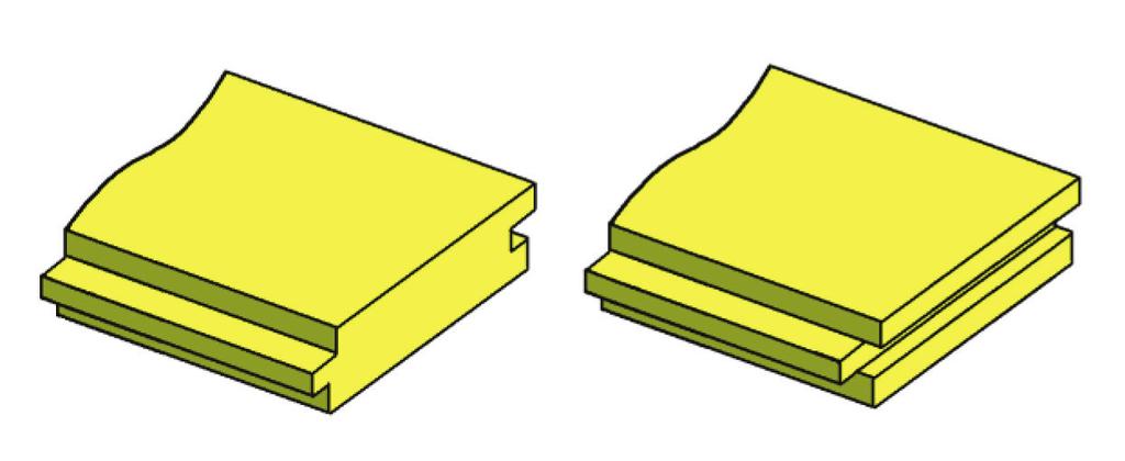The standard profile is used for face nailing and is the profile commonly found on wider boards.