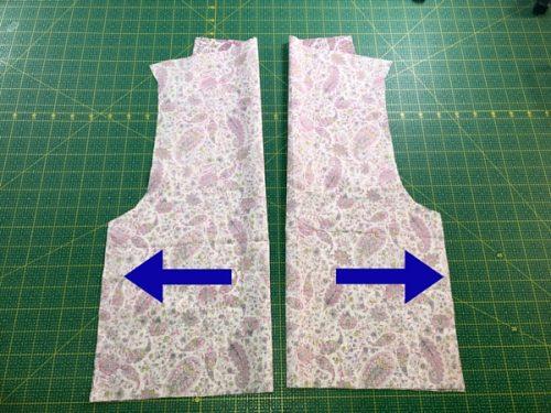 Sew the sides of the sleeves and use the serger or zigzag.