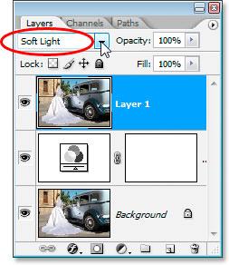 When you do that, it will temporarily hide the black and white version from view: The black and white version is now hidden from view.