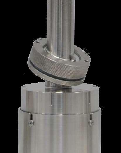 Innovative head angle adjustment ±45 tilt without bellows Angle can be viewed and adjusted from