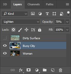 Use Blending Modes to Create a Reflection Effect Before making any adjustments, right-click on the Busy City layer and convert it into a Smart Object. You always want to work non-destructively.