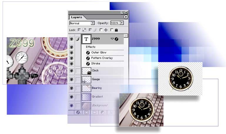3 Layer Basics Both Adobe Photoshop and Adobe ImageReady let you isolate different parts of an image on layers.