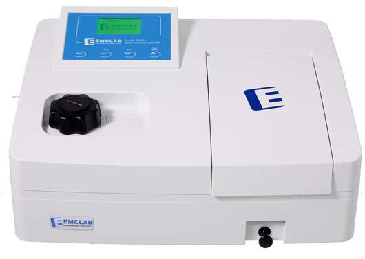 Visible Basic Spectrophotometer EMC-11D-V Features: LCD screen (128*64) Auto Zero and Blank Manually setting wavelength Sample compartment for different cell holders Inclusive Basic PC software (page