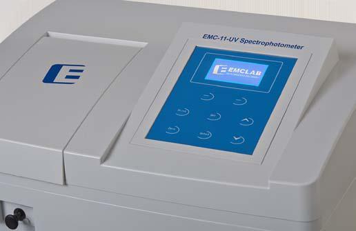 UV/VIS Spectrophotometer EMC-11-UV Features: LCD screen (128*64) Self-check system Auto setting wavelength Sample compartment for different cell holders Save the results Up to 200 methods & 200