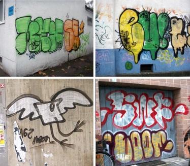 Tags can be seen everywhere and are done in spray paint, markers or pens.