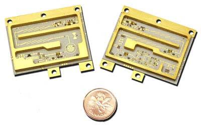 MINIATURIZED T/R MODULES Based on NANOWAVE's Thin Film and Package Manufacturing capabilities, very compact and lightweight transceiver modules can be realized.