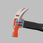 CLAW hammer Indestructible 13 (330 mm) long handle is made with 2 spring steel bars that run all the way through the handle.