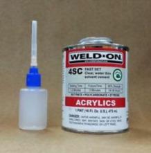 Here are some adhesives commonly used with plastics: Epoxy resin (Araldite) comprises two parts, a resin and a hardener. They are mixed in equal amounts and can be used on most materials.