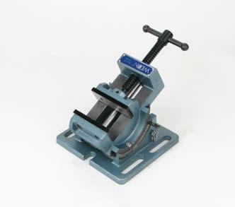 00 CAM ACTION DRILL PRESS VISES Simple push or pull on the center bar knob sets the jaw in position Easy press locking lever cams the jaw ahead 3/32, exerting a holding pressure that