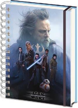 5 SR72443 NEW STAR WARS: THE LAST JEDI (CAST) A5 LENTICULAR COVER NOTEBOOK Sold in Multiples of