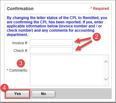 Remit and Pay, have the ability to change the status of a CPL in AgentNet.