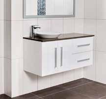 The Provincial features a framed door/drawer alternative for contemporary country style and French Provincial bathrooms. Tops are 480mm deep.
