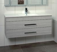 mounted. A slender, single drawer 350mm high cabinet with trough style moulded top, it will compliment the most avante-garde bathroom.