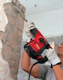 Applications Working directions Corrective chiseling Surface work to remove plaster tiles, concrete