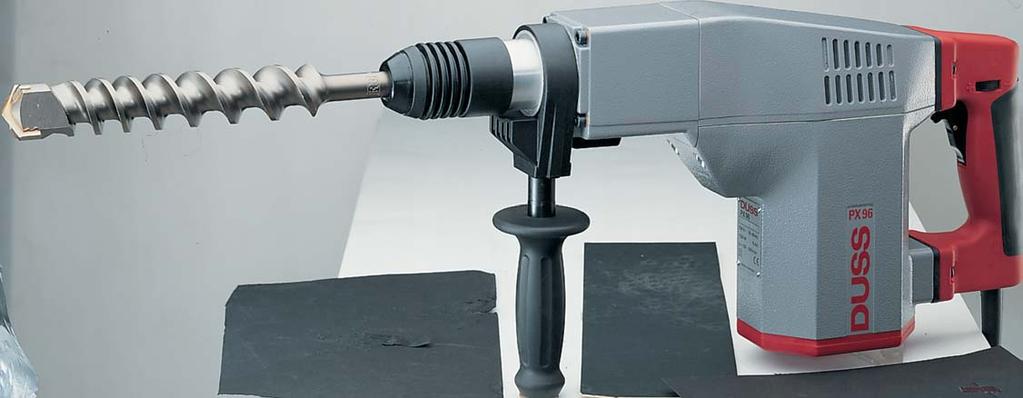 COMBI HAMMERS PX 96 PX 96 applications Drilling large, deep holes Drilling rows of medium-sized holes Heavy-category chiselling work Breaking through