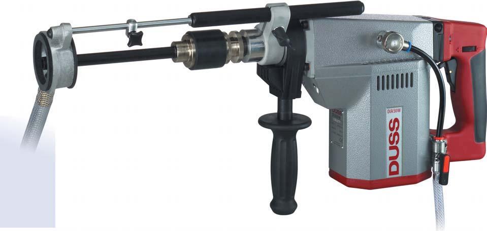 DIA 50 W features Troublefree coring through reinforced concrete Rapid release of the core from the core bit Precision metering of the water flow rate, saving time and water Safety clutch with