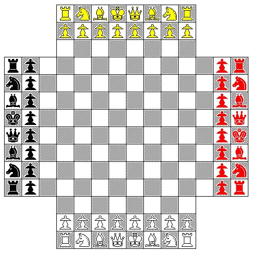 1 Four-Player Chess The section of my site dealing with Chess is divided into several parts; the first two deal with the normal game of Chess itself; the first with the game as it is, and the second