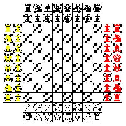 10 This version of four-player Chess is an attempt to obtain a game that even more closely resembles ordinary two-player Chess than the version described above.