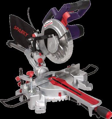 Single Bevel Mitre Saw New TKN 65 PROFESSIONAL Double slide bar system for an extended cutting capacity Bevel cuts from 0