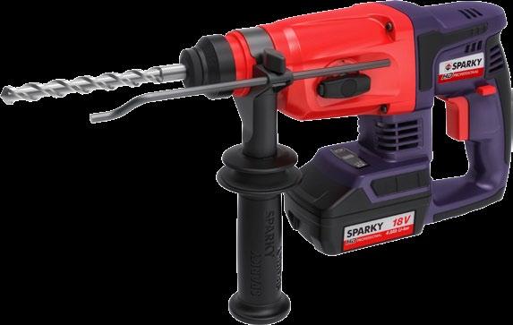 Li-ion ROTARY HAMMER SOON 18V BPR 18Li PROFESSIONAL Pneumatic hammer mechanism with optimal impact energy Three mode settings:drilling, Hammer drilling and Chiseling SDS+ drill bit connection