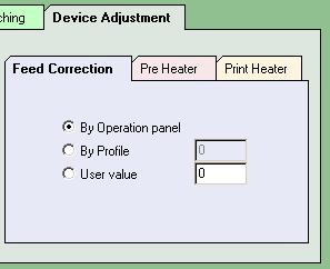 By Operation panel By Profile User value Take priority the