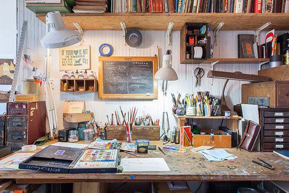 make art that sells illustrating children s books pitching insight Earning a living Week 5 Oliver Jeffers studio space in New York. Image from the Guardian newspaper. Theguardian.