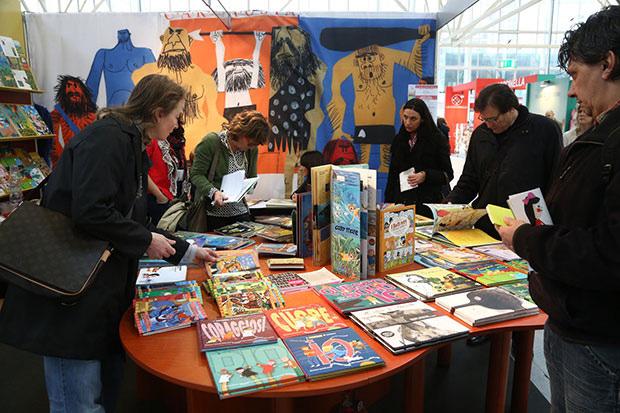 The Bologna Book Fair, a specialist trade fair for Children s Books here in Europe. Each publisher has a stand where they showcase their books for international customers. blog.graphe.