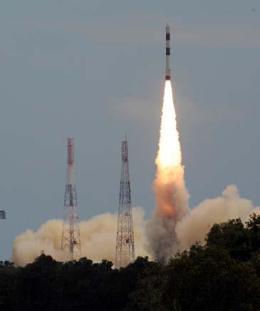 MT was launched by ISRO from Sriharikota (India) on 12 October 2011 with the Indian PSLV launcher.