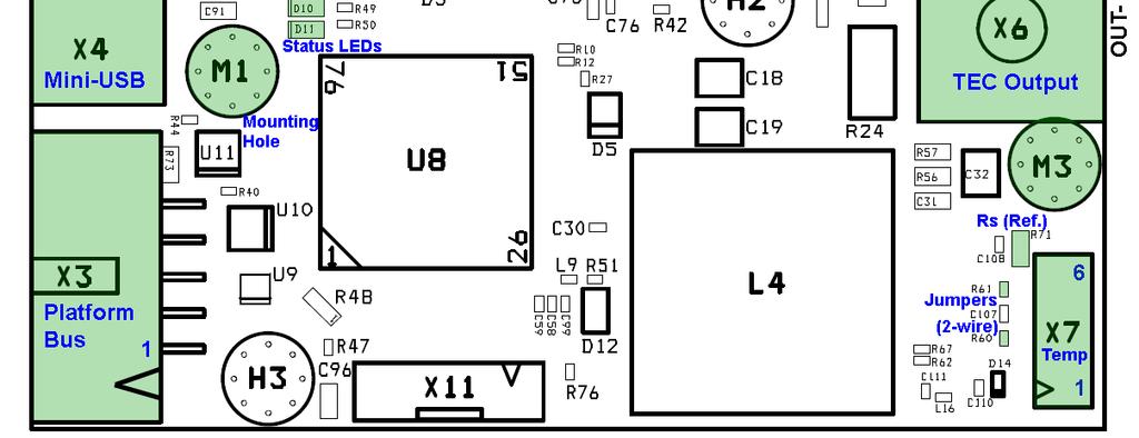 5 mm Power Terminals: M4-size Screws Pin Descriptions Platform Bus X3: 1: 24V (optional) 2: GND (fused, PTC) 3: RS485_A1