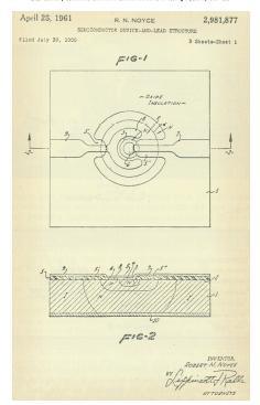 THE Si IC PATENT (FAIRCHILD) A page from the original patent by R.