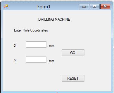 The driving circuit is developed to control the mechanical setup as well as to communicate with the computer. The software program is developed to control overall operation of the machine.
