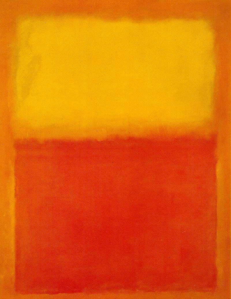 Rothko s paintings juxtapose large areas of melting colors that seemingly float parallel to the picture plane in an