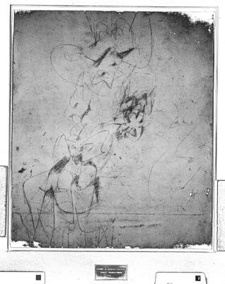 Something I m going to miss de Kooning Digitally enhanced infrared scan of Robert Rauschenberg s Erased de Kooning Drawing, 1953, showing traces of the original drawing by Willem de Kooning.