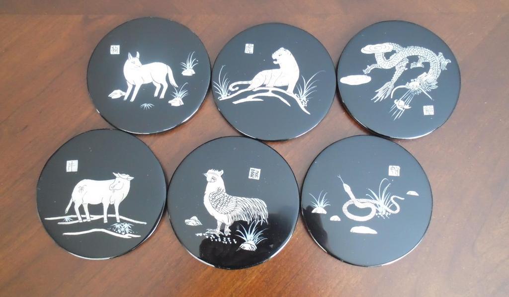 #29 Zodiac Coaster Set This is a set of 12 coasters.