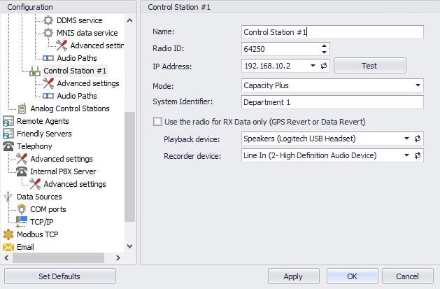 Configuring TRBOnet Enterprise Make sure the check box in the first column is selected to make and receive voice calls from the selected subscriber.