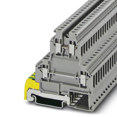 Extract from the online catalog SLKK 5 Order No.: 0461018 Double-level terminal block with protective conductor foot, cross section: 0.2-4 mm², width: 6.