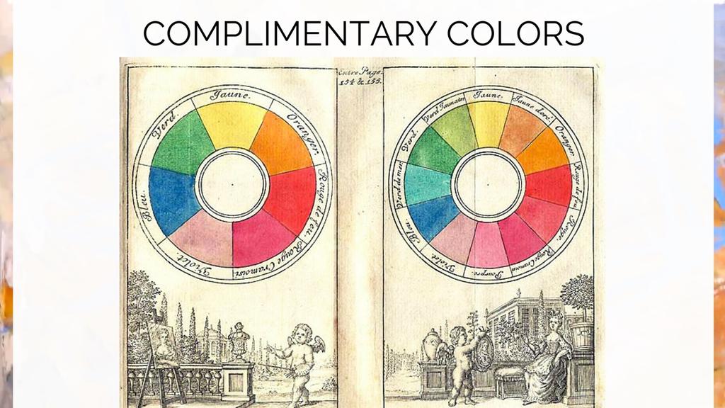 1. First, they're complementary colors so they're opposites and contrasting on the color wheel 1. Dark vs.