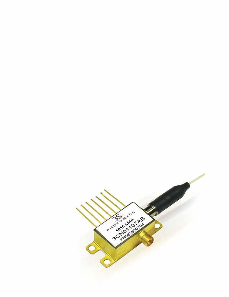 Transmission Laser Modules KeyFeatures 7-pin package with GPO connector RF input 50Ω RF impedance InGaAsP monolithically integrated DFB laser chip Low RIN Applications Radio Fiber System Fiber to the