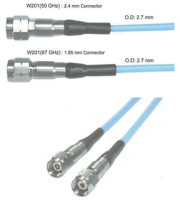 High Performance Cable Assembly (W201) (50 & 60 GHz) W2 Series Phase stability Cable Assembly (vs temperature) Selection Guide W2 Series are complete line of high performance flexible microwave cable