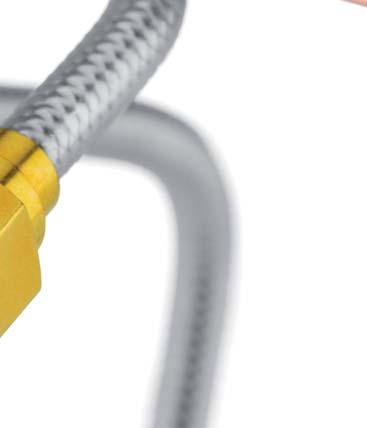 The semi-rigid cable is unique in that it is easily bent to finished shape and still