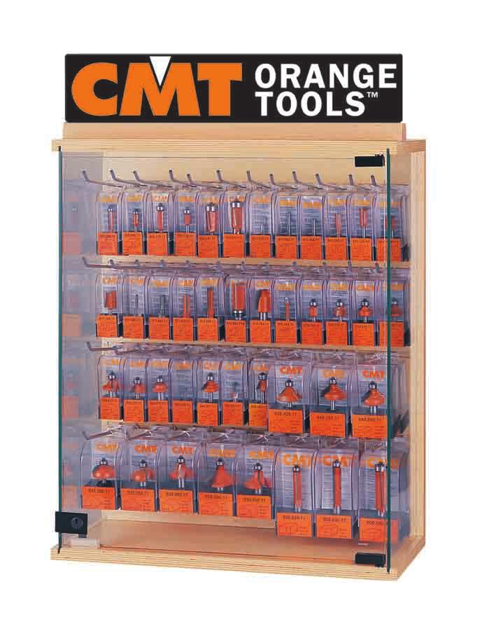 Router bits display cabinets A beautiful, well-organized display of router bits in your shop is the best way to encourage customers to buy.