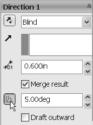 Extrude and Revolve Features Press the Enter key to accept the value in the Modify dialog box. The Enter key replaces the Green Check mark. Add an angular dimension.
