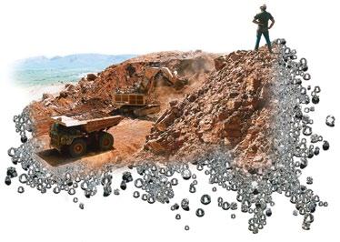 LESSON 11: Discovery and Mining grade indicator mineral open pit mining overburden recovery scrubber surface sampling test drilling When diamonds were discovered in South Africa.