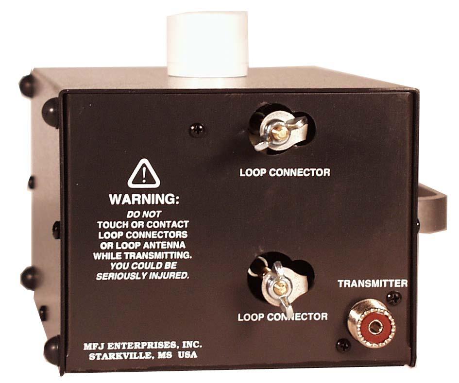 SYSTEM DESCRIPTION The MFJ-933 Loop Tuner TM Rear Panel connections function to permit connecting the wire loop at the output, and connecting the coaxial line at the input of the tuner.