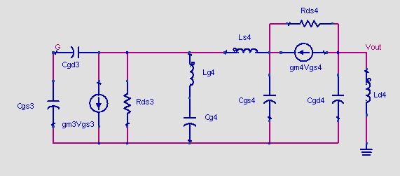 Figure 3(b) : Second Stage Equivalent Circuit CIRCUIT DESCRIPTION The proposed LNA is designed to fulfil the requirements of a multi-standard wireless receiver for the following standards: GSM,