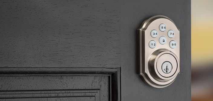 SMARTCODE 5 CONTEMPORARY NO MORE WORRYING ABOUT KEYS! Upgrade to a more convenient, more controllable keyless entry deadbolt with SmartCode 5.